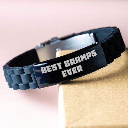 Funny Gramps Gifts, Best Gramps Ever Glide lock Clasp Bracelet, Adjustable Graduation Gifts from Men, for Gramps, Unique Men's Accessories with Premium Bag - Victory Thru Vision