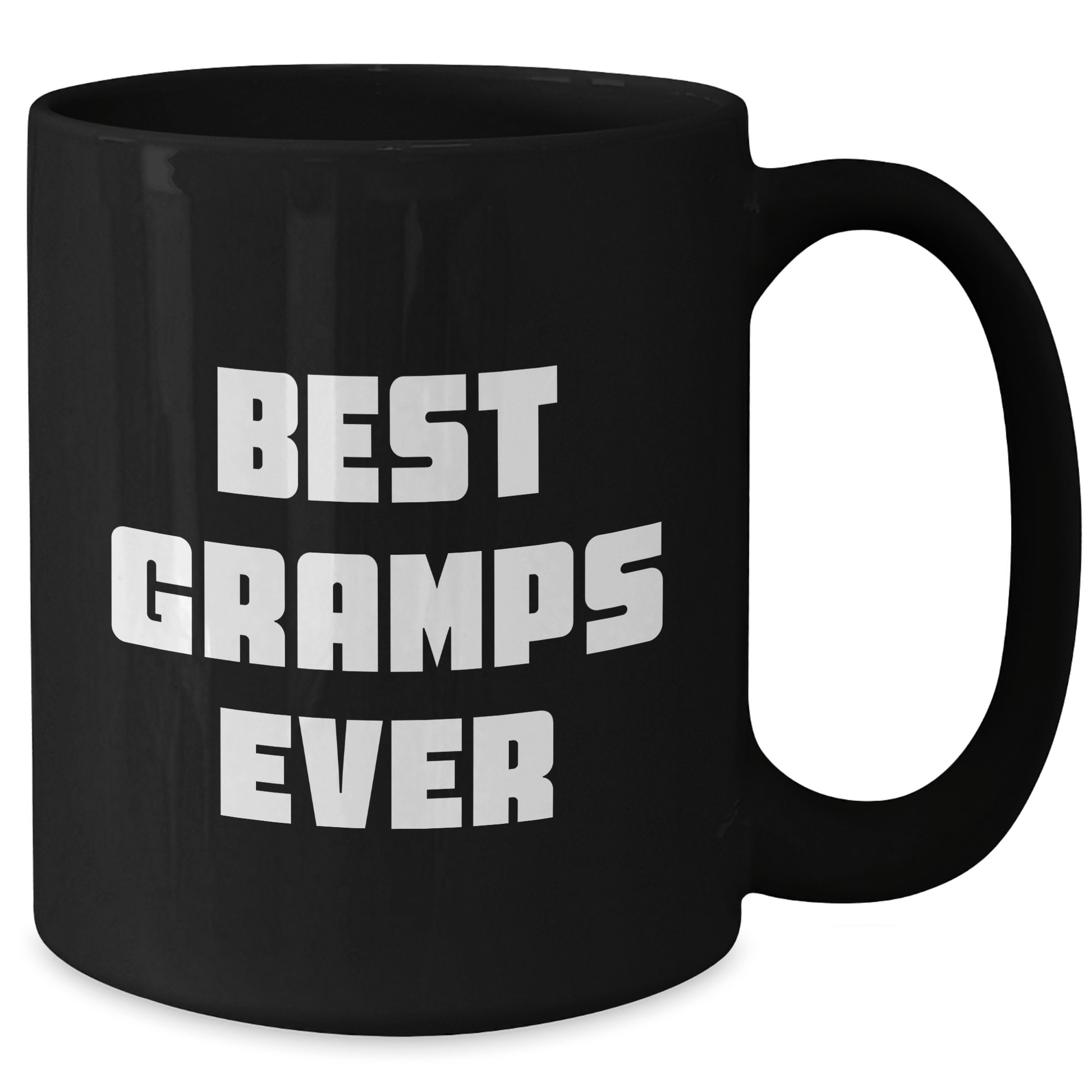 Funny Gramps Gifts Black Coffee Mug - Best Gramps Ever, Graduation Unique Gifts from Friends, Family, Coworkers, and Men - Victory Thru Vision