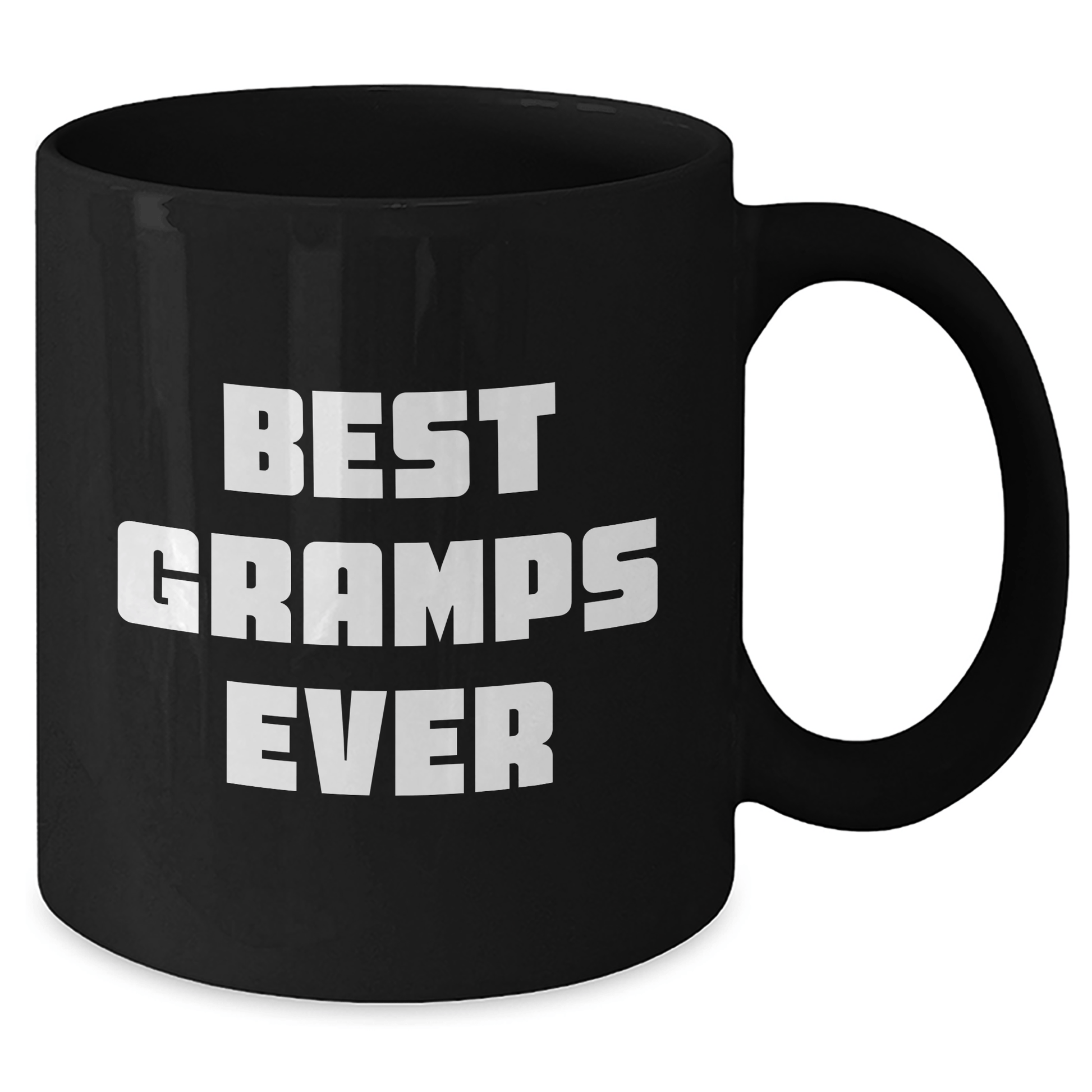 Funny Gramps Gifts Black Coffee Mug - Best Gramps Ever, Graduation Unique Gifts from Friends, Family, Coworkers, and Men - Victory Thru Vision