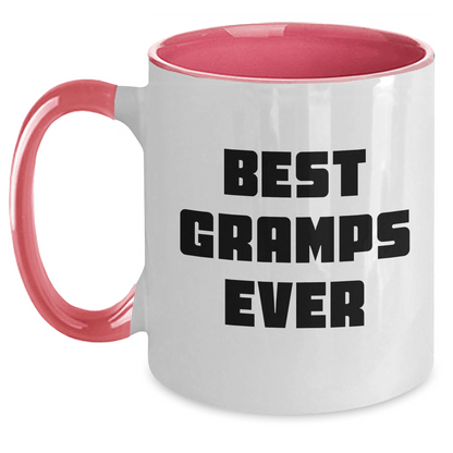 Funny Gramps Gifts from Men to Best Gramps Ever - Two Tone Coffee Mug for Graduation - Victory Thru Vision