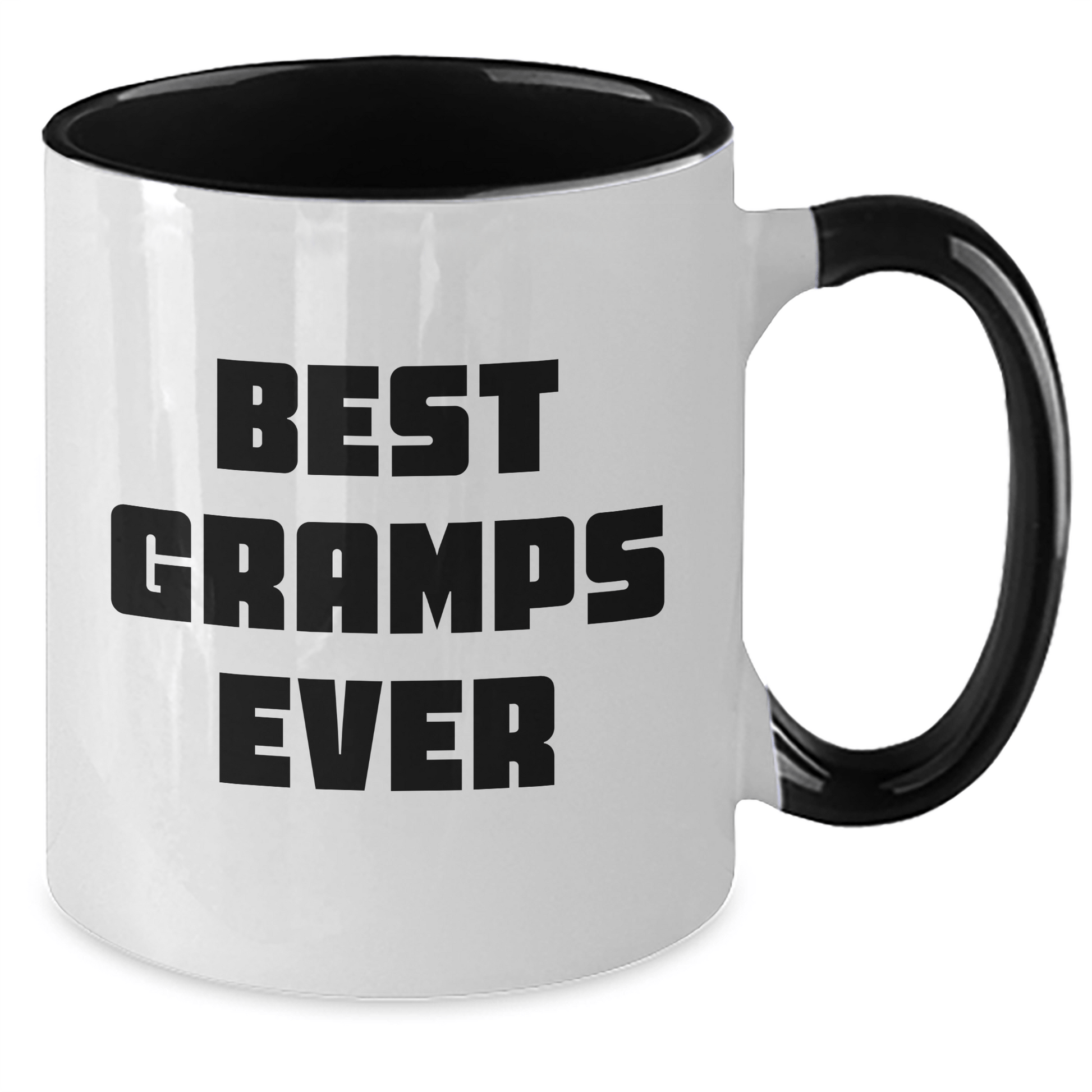 Funny Gramps Gifts from Men to Best Gramps Ever - Two Tone Coffee Mug for Graduation - Victory Thru Vision