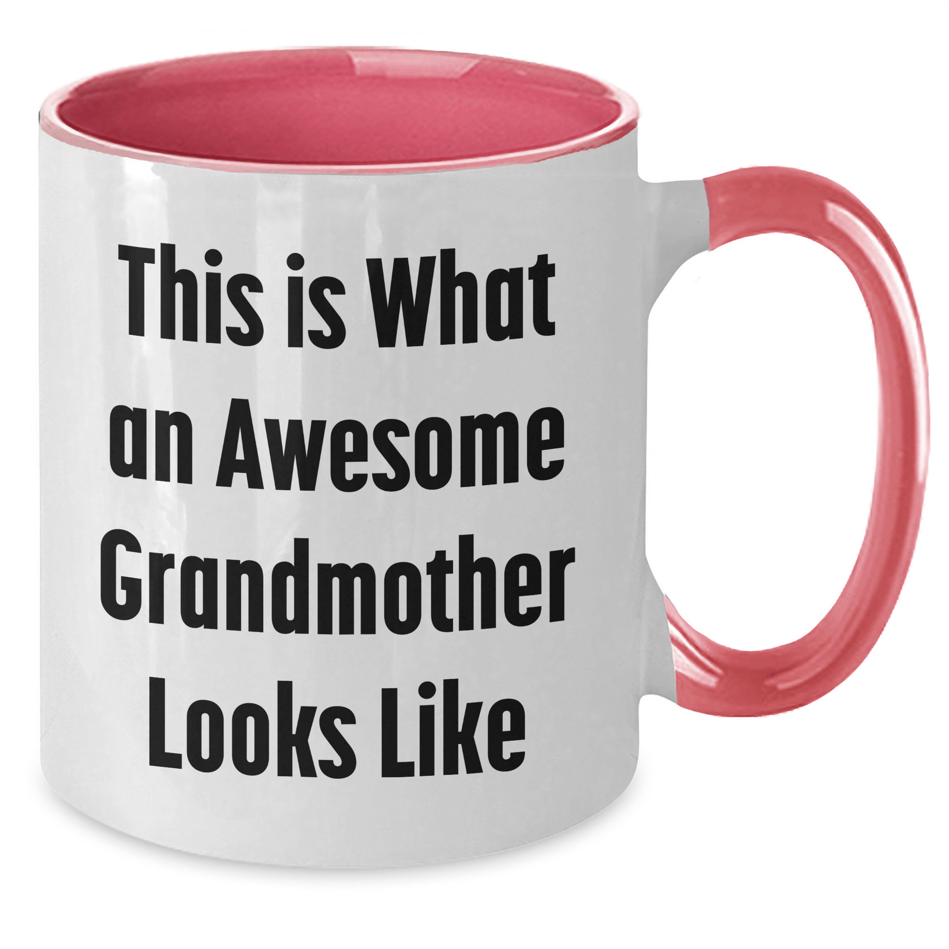 Funny Grandmother Gifts - This Is What An Awesome Grandmother Looks Like Two Tone Coffee Mug, Gifts from Family for Grandmother, Graduation Unique Gifts - Victory Thru Vision 