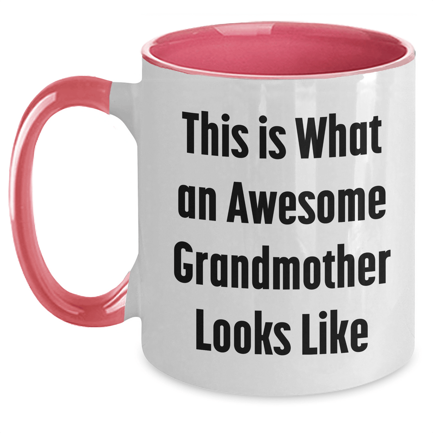 Funny Grandmother Gifts - This Is What An Awesome Grandmother Looks Like Two Tone Coffee Mug, Gifts from Family for Grandmother, Graduation Unique Gifts - Victory Thru Vision 