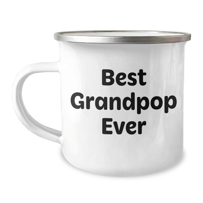 Funny Grandpop Gifts - Best Grandpop Ever Camping Mug for Him, Unique Graduation Gifts from Family, Friends, or Coworkers - Victory Thru Vision