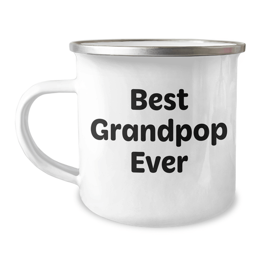 Funny Grandpop Gifts - Best Grandpop Ever Camping Mug for Him, Unique Graduation Gifts from Family, Friends, or Coworkers - Victory Thru Vision