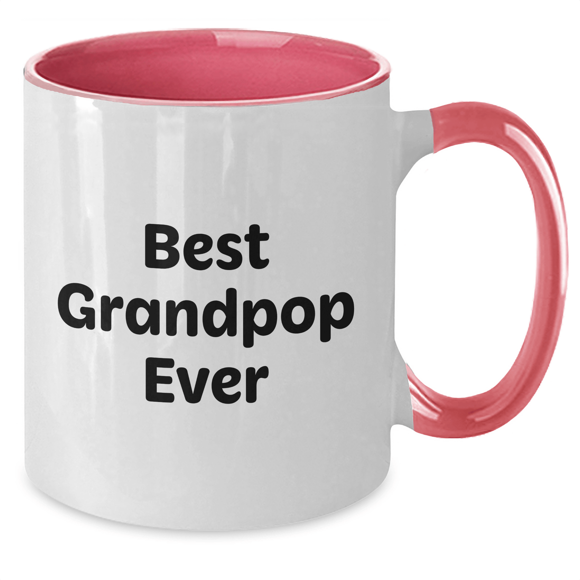 Funny Grandpop Gifts - Best Grandpop Ever Two Tone Coffee Mug for Men, Unique Gifts from Family, Funny Graduation Gifts - Victory Thru Vision