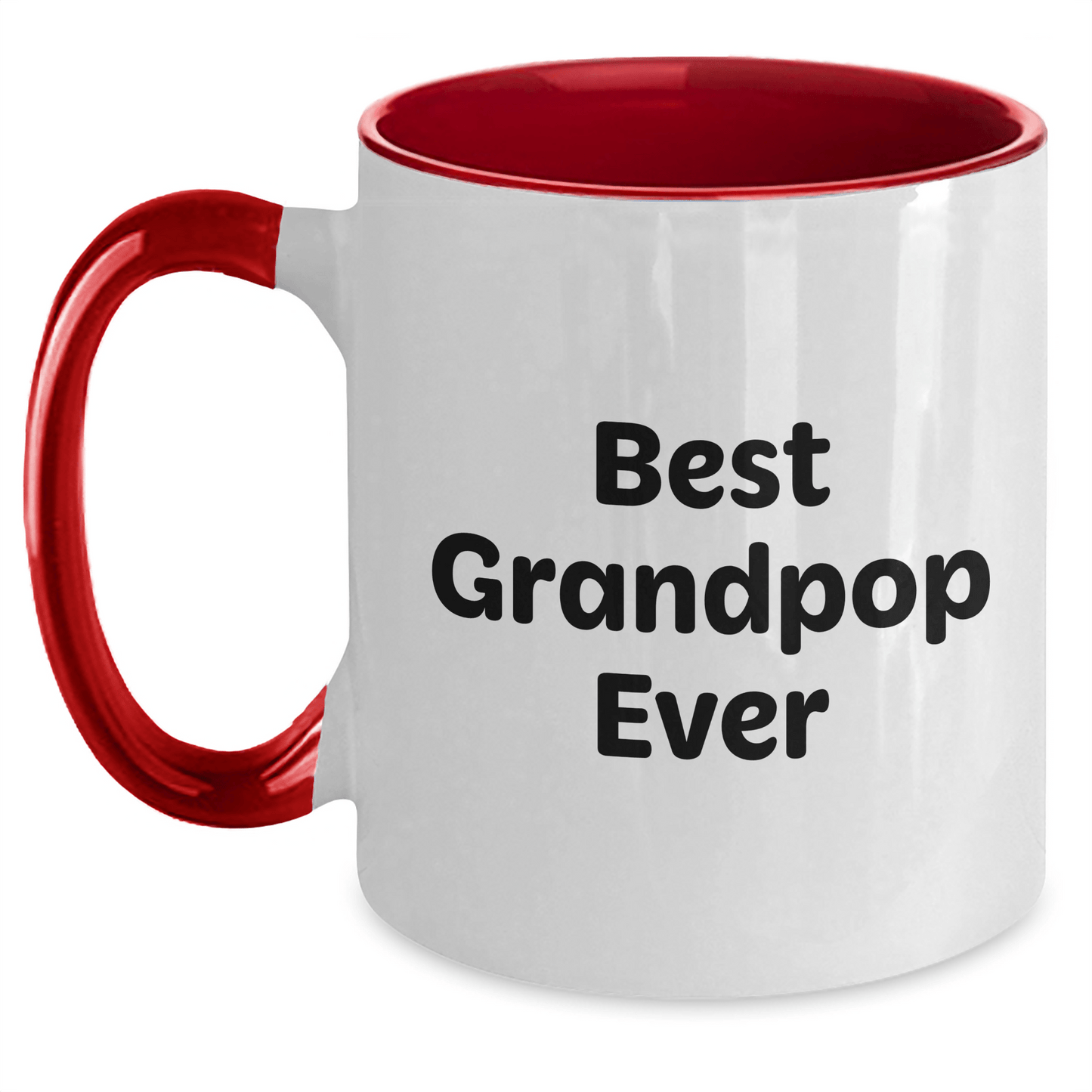 Funny Grandpop Gifts - Best Grandpop Ever Two Tone Coffee Mug for Men, Unique Gifts from Family, Funny Graduation Gifts - Victory Thru Vision