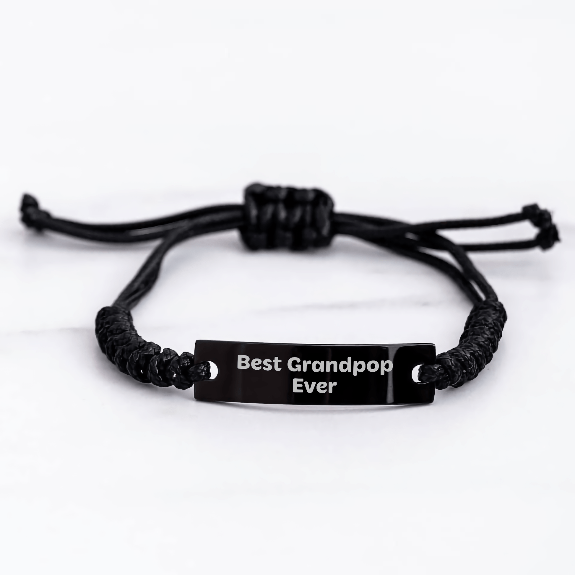 Funny Grandpop Gifts from Men to Best Grandpop Ever Adjustable Rope Bracelet for Graduation - Victory Thru Vision