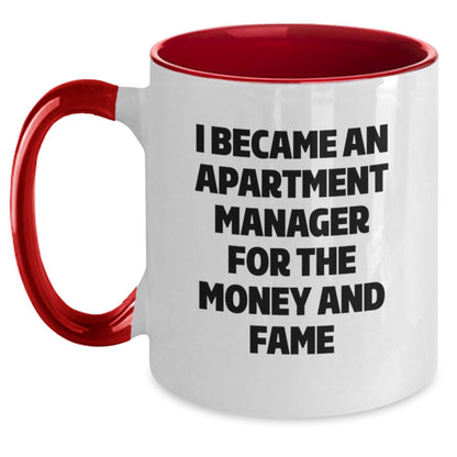 Funny 'I Became An Apartment Manager For The Money And Fame' Gift for Apartment Manager Friends from Coworkers, Unique Graduation Unique Gifts for Men and Women - Victory Thru Vision