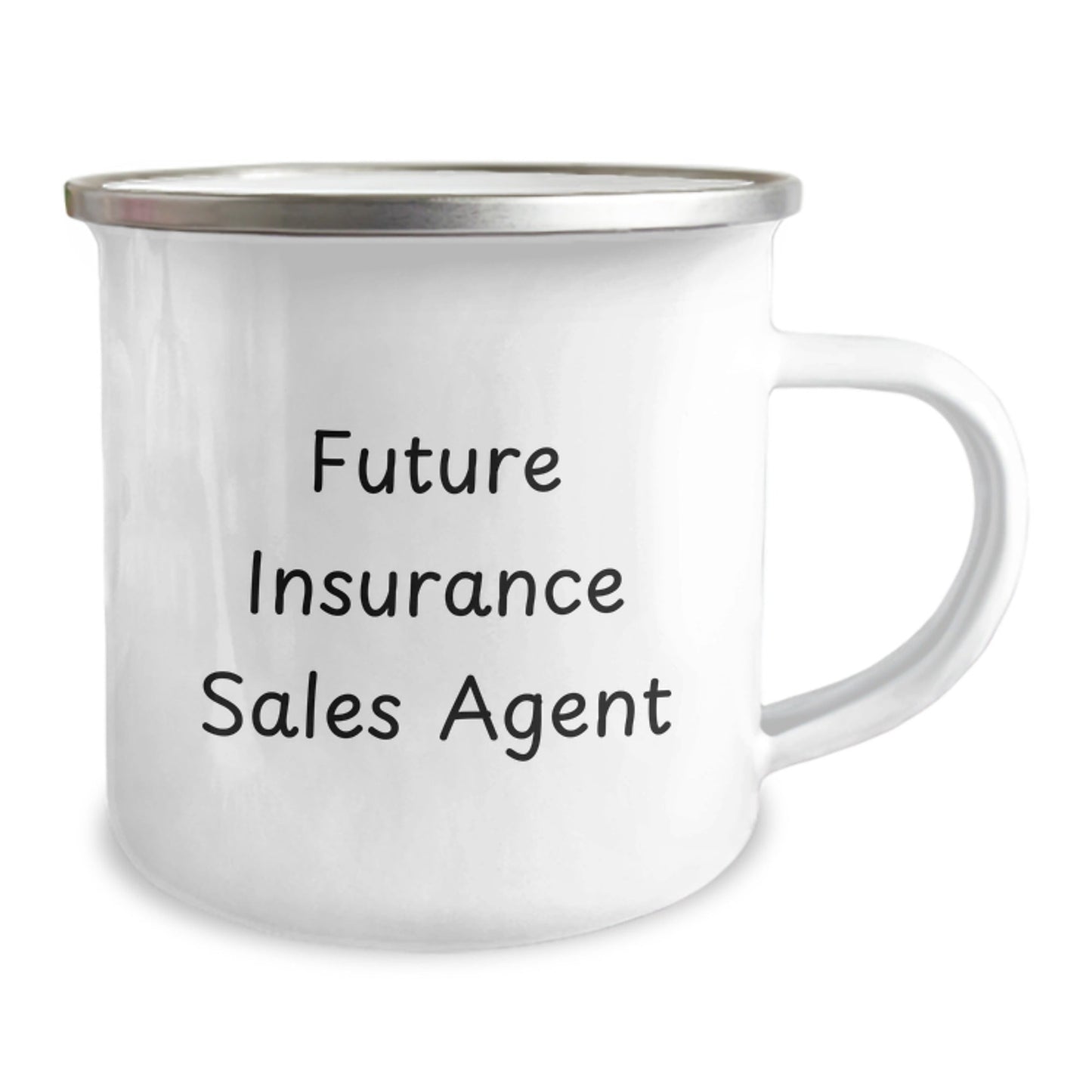 Funny Incentive for Future Insurance Sales Agent, Camping Mug, Graduation Unique Gifts from Friends, Women, or Family - Victory Thru Vision