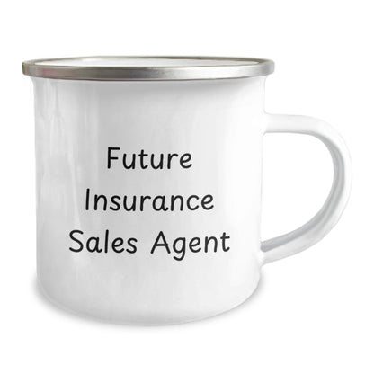 Funny Incentive for Future Insurance Sales Agent, Camping Mug, Graduation Unique Gifts from Friends, Women, or Family - Victory Thru Vision