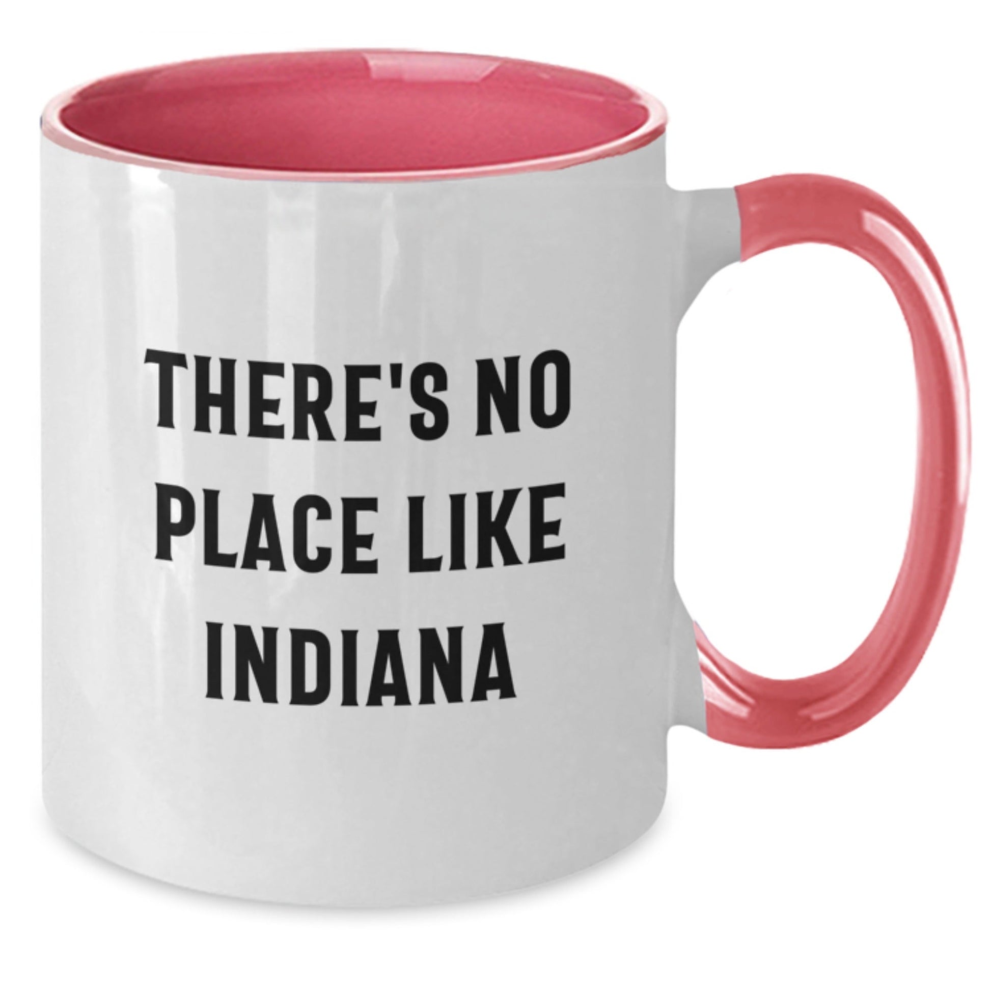 Funny Indiana Quotes Gifts for Men, Indiana Enthusiasts Two Tone Coffee Mug, Birthday Unique Gifts from Friends to Family - Victory Thru Vision