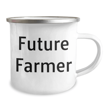 Funny Inspirational Gifts from Friends and Family for Future Farmer, Funny Camping Mug for Graduation, 'Future Farmer' Quote - Victory Thru Vision