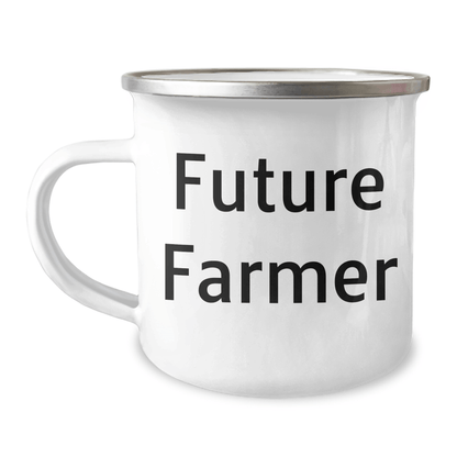 Funny Inspirational Gifts from Friends and Family for Future Farmer, Funny Camping Mug for Graduation, 'Future Farmer' Quote - Victory Thru Vision