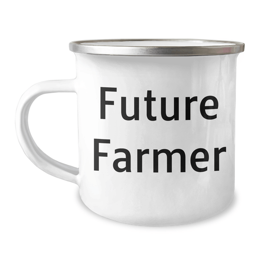 Funny Inspirational Gifts from Friends and Family for Future Farmer, Funny Camping Mug for Graduation, 'Future Farmer' Quote - Victory Thru Vision