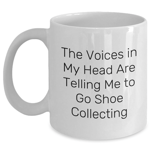 Funny Inspirational Gifts from Friends for Shoe Collecting Enthusiasts White Coffee Mug, Perfect for Graduation Unique Gifts - Victory Thru Vision