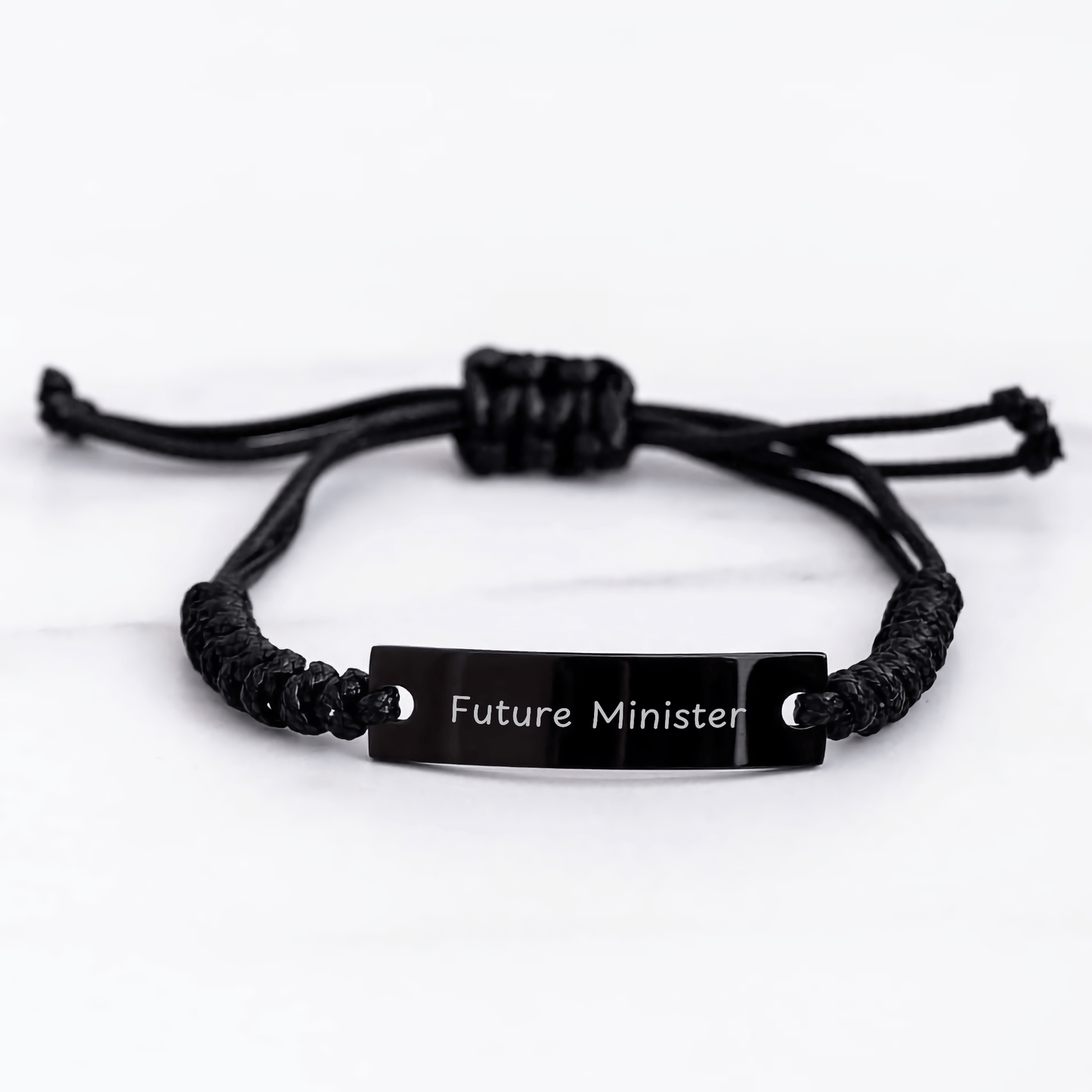 Funny Inspirational Quote for Future Minister Rope Bracelet, Gifts from Friends for Minister, Unique Graduation Gifts - Victory Thru Vision