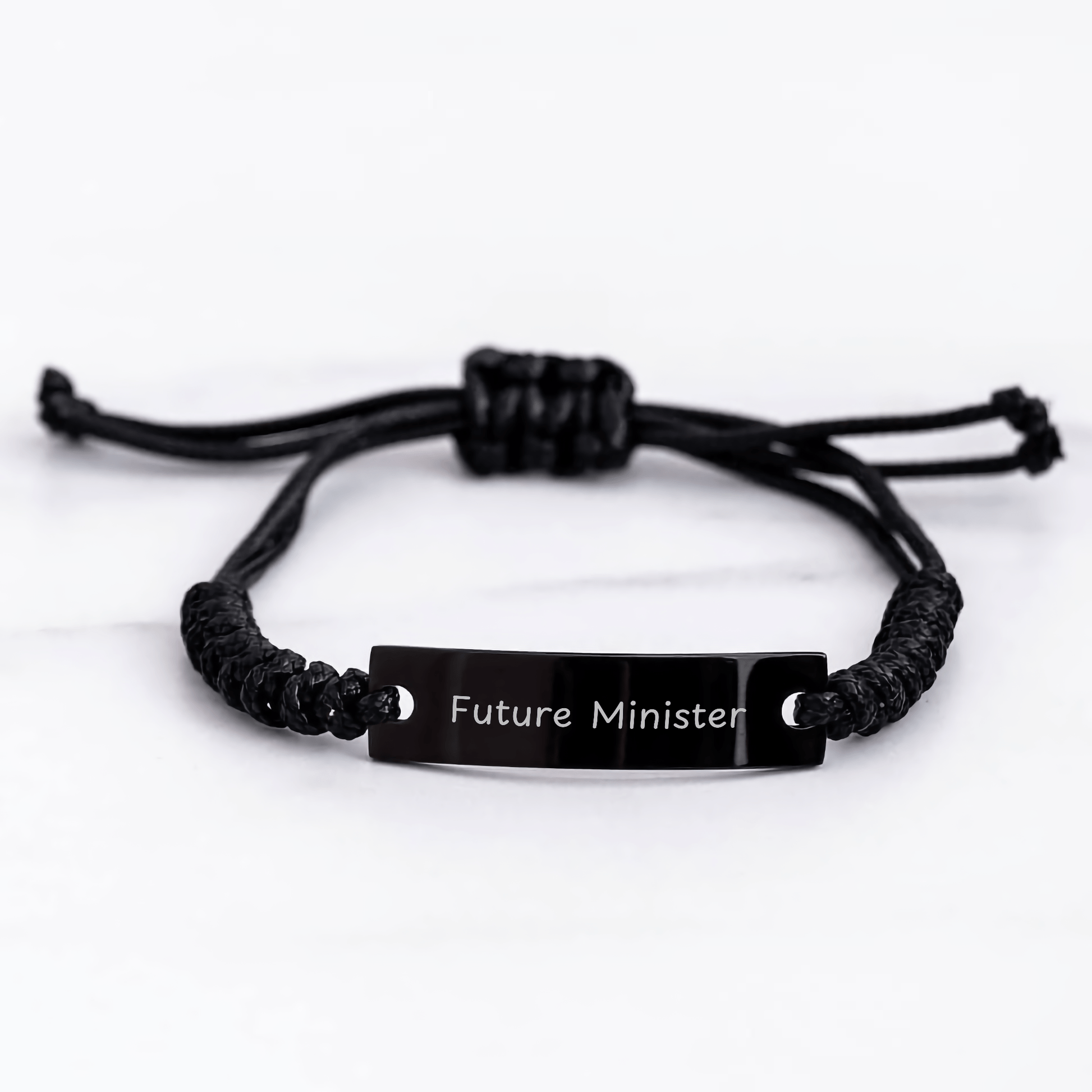 Funny Inspirational Quote for Future Minister Rope Bracelet, Gifts from Friends for Minister, Unique Graduation Gifts - Victory Thru Vision
