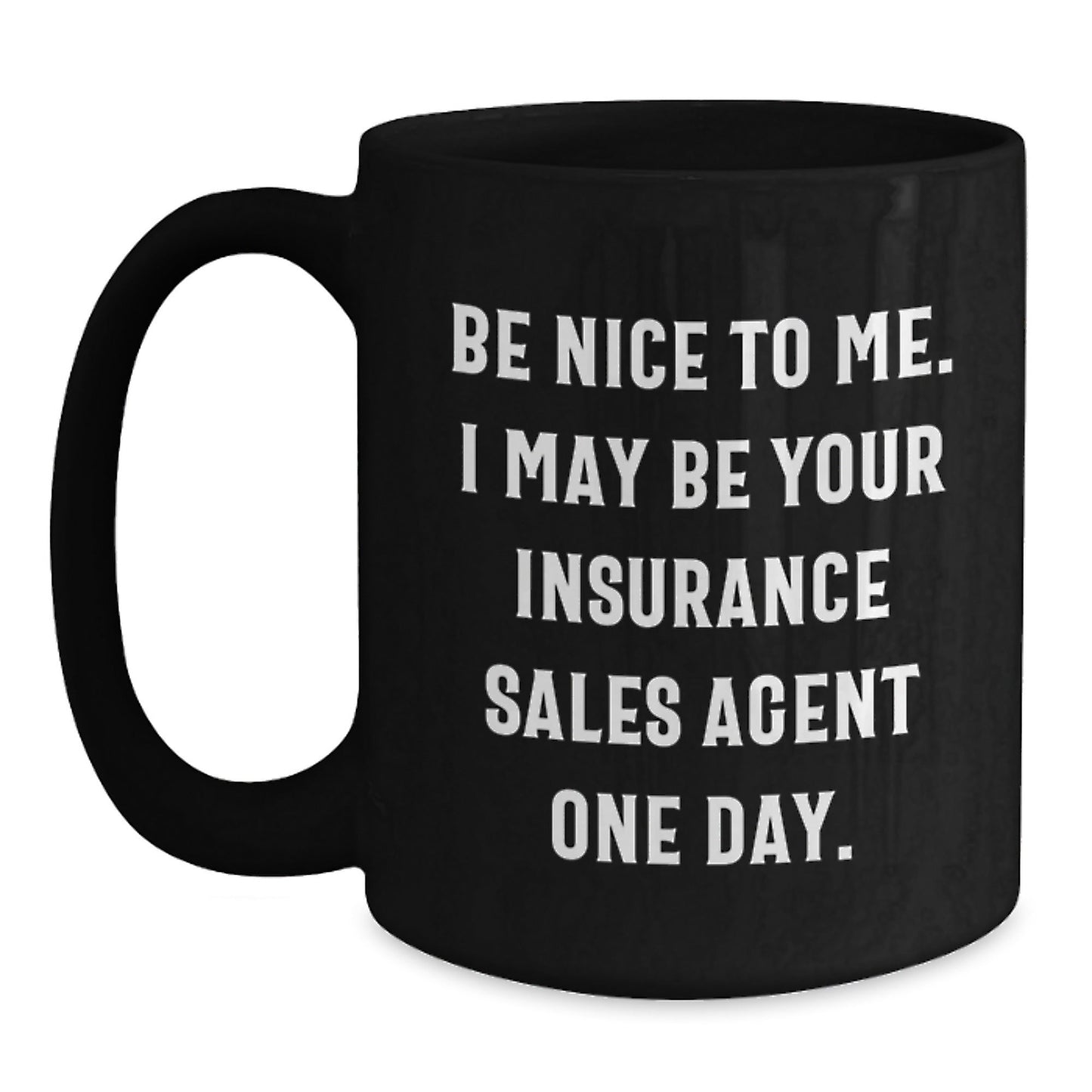 Funny Insurance Sales Agent Gifts, Inspirational Quote Black Coffee Mug for Graduation, Gifts from Friends, Gifts for Insurance Sales Agent - Victory Thru Vision