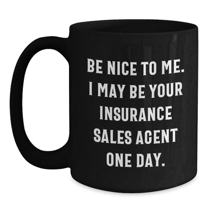 Funny Insurance Sales Agent Gifts, Inspirational Quote Black Coffee Mug for Graduation, Gifts from Friends, Gifts for Insurance Sales Agent - Victory Thru Vision