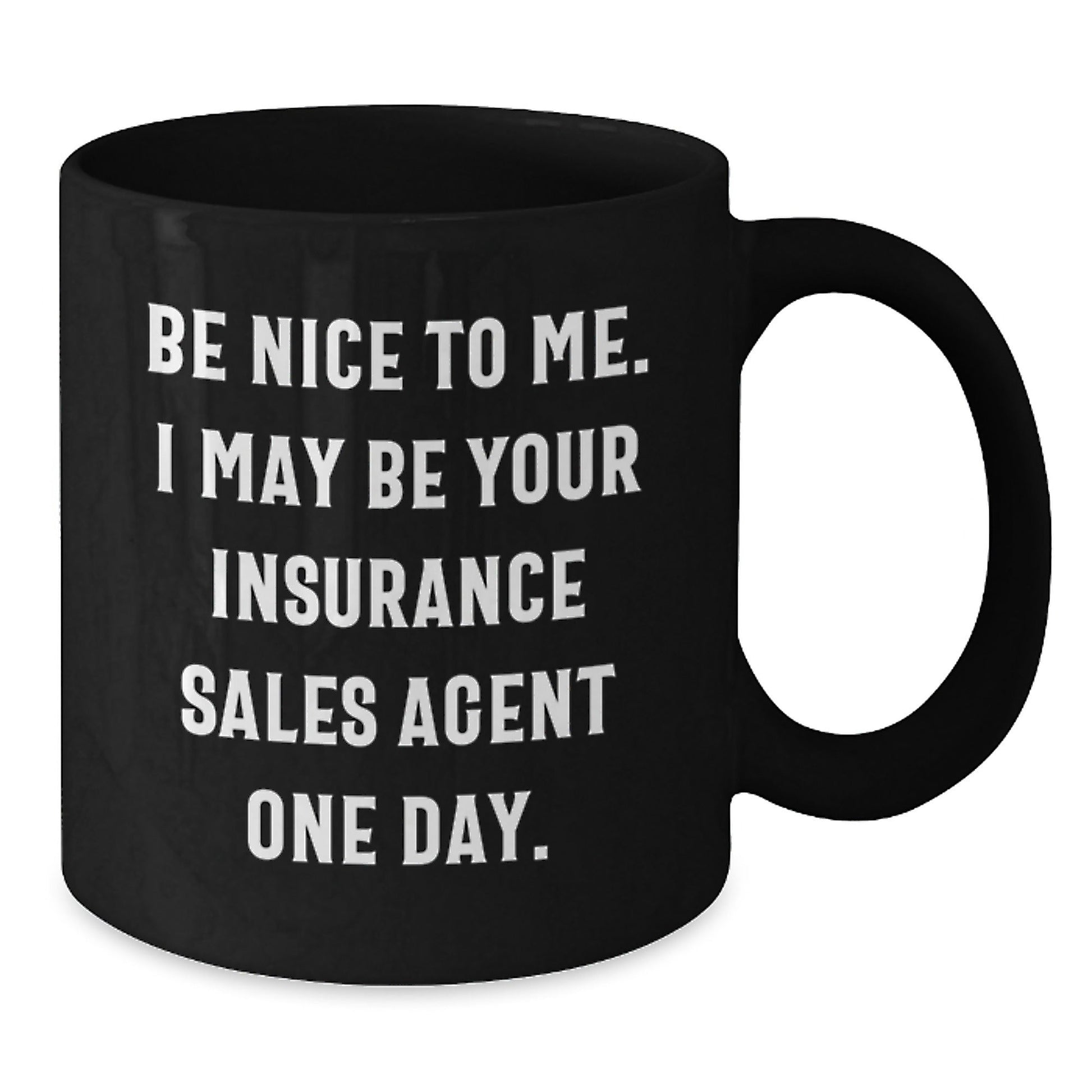 Funny Insurance Sales Agent Gifts, Inspirational Quote Black Coffee Mug for Graduation, Gifts from Friends, Gifts for Insurance Sales Agent - Victory Thru Vision