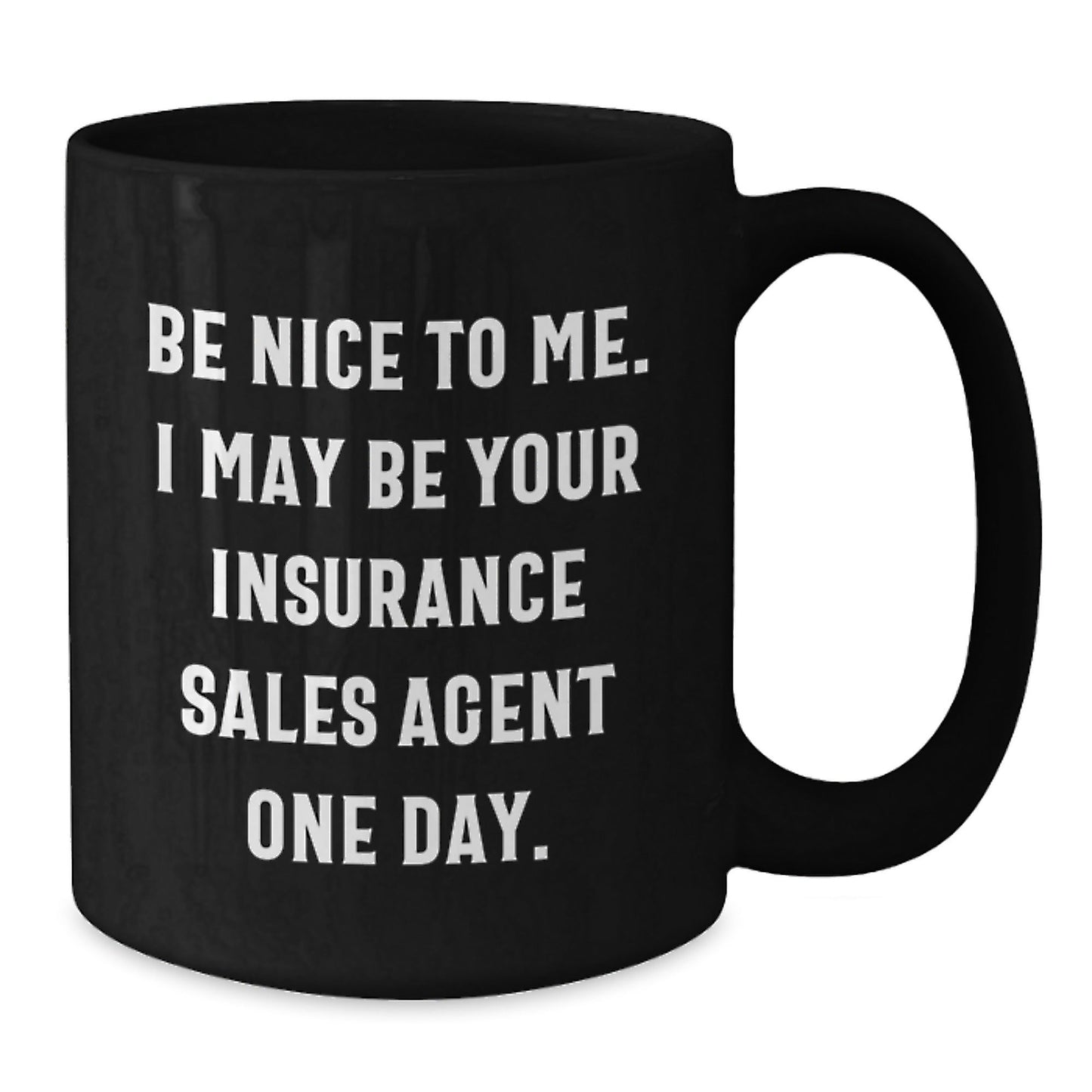 Funny Insurance Sales Agent Gifts, Inspirational Quote Black Coffee Mug for Graduation, Gifts from Friends, Gifts for Insurance Sales Agent - Victory Thru Vision