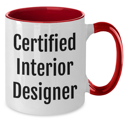 Funny Interior Designer Gifts from Friends for Dad's Unique Two Tone Coffee Mug, 'I'm Not an Interior Designer, But I Play One on TV' - Father's Day Unique Gifts - Victory Thru Vision 