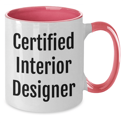 Funny Interior Designer Gifts from Friends for Dad's Unique Two Tone Coffee Mug, 'I'm Not an Interior Designer, But I Play One on TV' - Father's Day Unique Gifts - Victory Thru Vision 