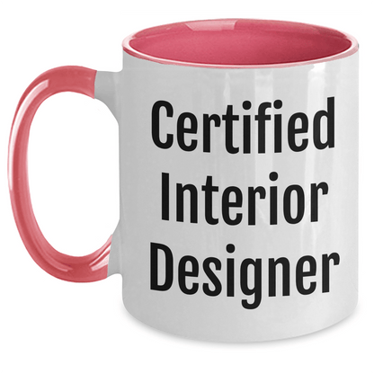 Funny Interior Designer Gifts from Friends for Dad's Unique Two Tone Coffee Mug, 'I'm Not an Interior Designer, But I Play One on TV' - Father's Day Unique Gifts - Victory Thru Vision 