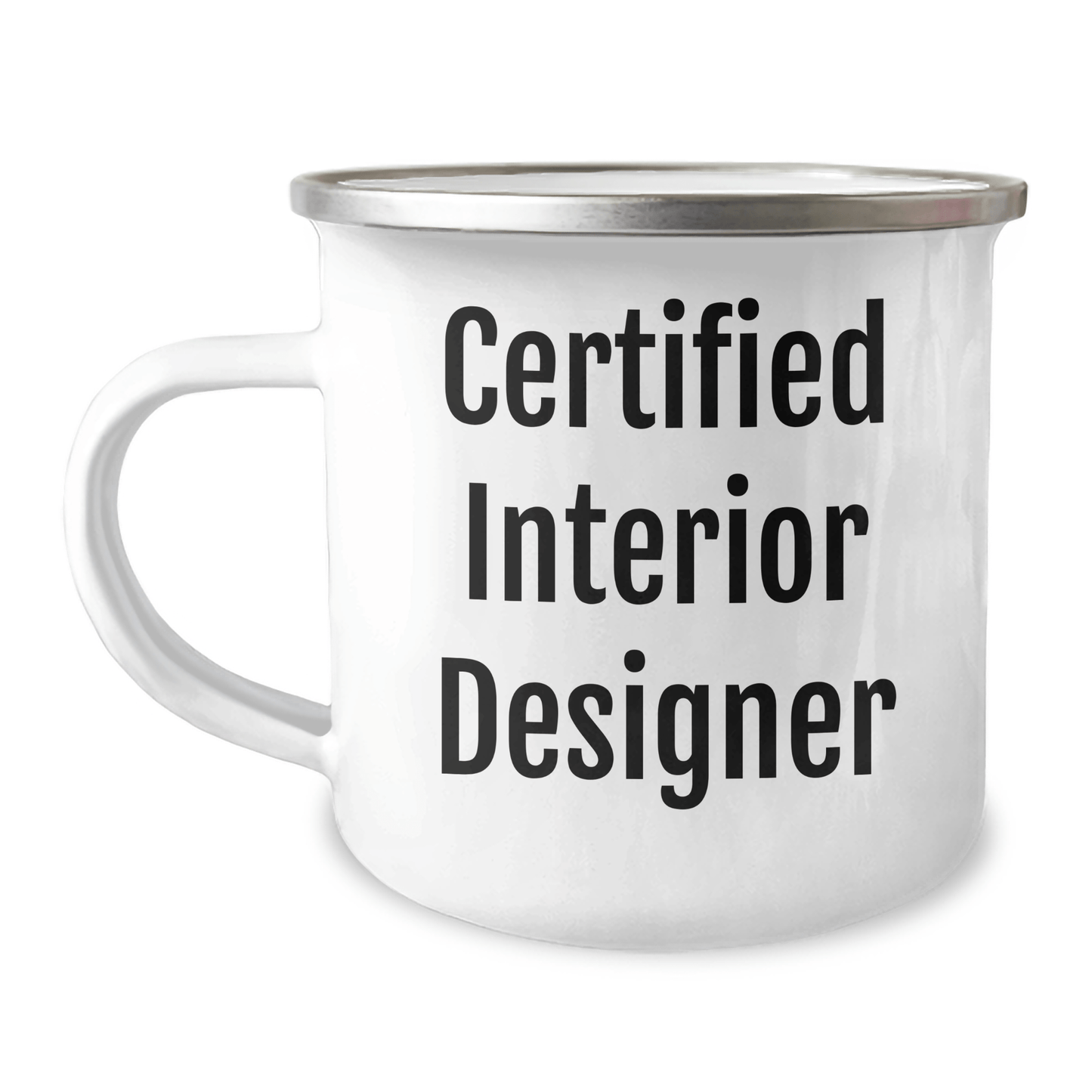 Funny Interior Designer Gifts from Friends for Men - Camping Mug - 'I'm Not a Morning Person, But I'll Rise and Design' - Victory Thru Vision 