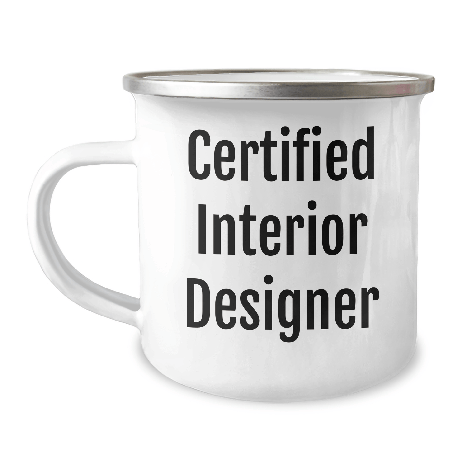 Funny Interior Designer Gifts from Friends for Men - Camping Mug - 'I'm Not a Morning Person, But I'll Rise and Design' - Victory Thru Vision 