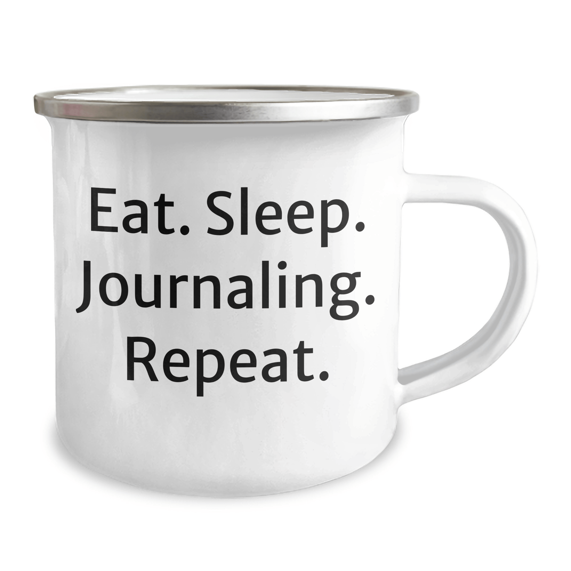 Funny Journaling Gifts for Women - Eat. Sleep. Journaling. Repeat. - Camping Mug for Graduation, Funny Gifts from Women to Women - Victory Thru Vision 