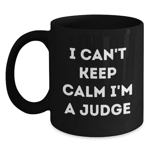 Funny Judge Quotes Gifts for Him from Friends, Unique Black Coffee Mug for Graduation - Victory Thru Vision