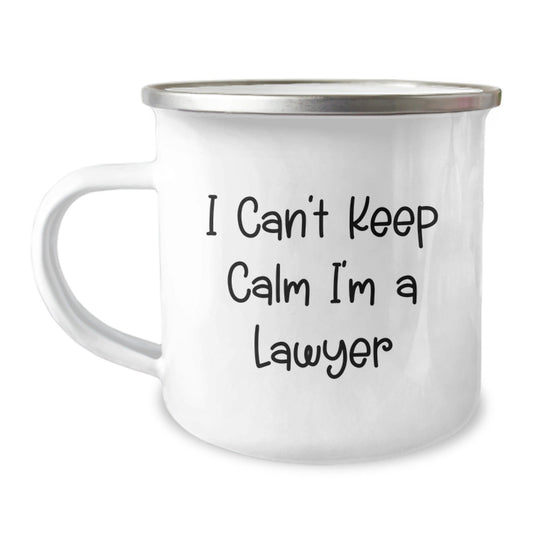 Funny Lawyer Gifts from Friends or Family - I Can't Keep Calm I'm A Lawyer Camping Mug for Graduation - Victory Thru Vision