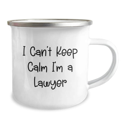 Funny Lawyer Gifts from Friends or Family - I Can't Keep Calm I'm A Lawyer Camping Mug for Graduation - Victory Thru Vision