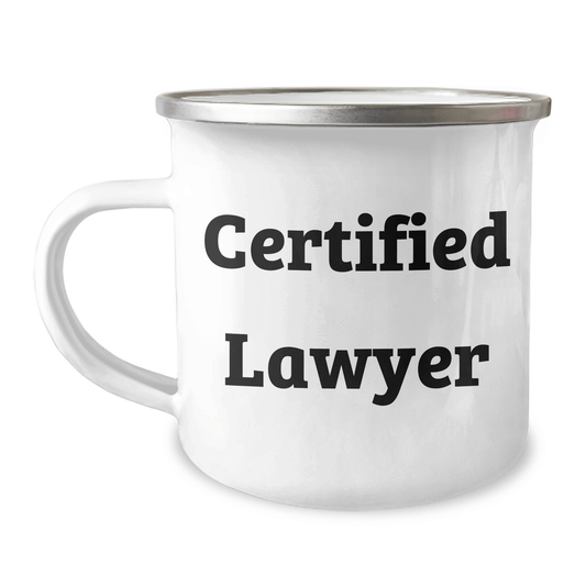 Funny Lawyer Gifts from Men, Unique Camping Mug for Father's Day, 'Keep Calm and Bill On' Quote, 12 oz Stainless Steel with Enamel Finish - Victory Thru Vision