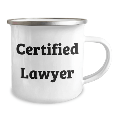 Funny Lawyer Gifts from Men, Unique Camping Mug for Father's Day, 'Keep Calm and Bill On' Quote, 12 oz Stainless Steel with Enamel Finish - Victory Thru Vision