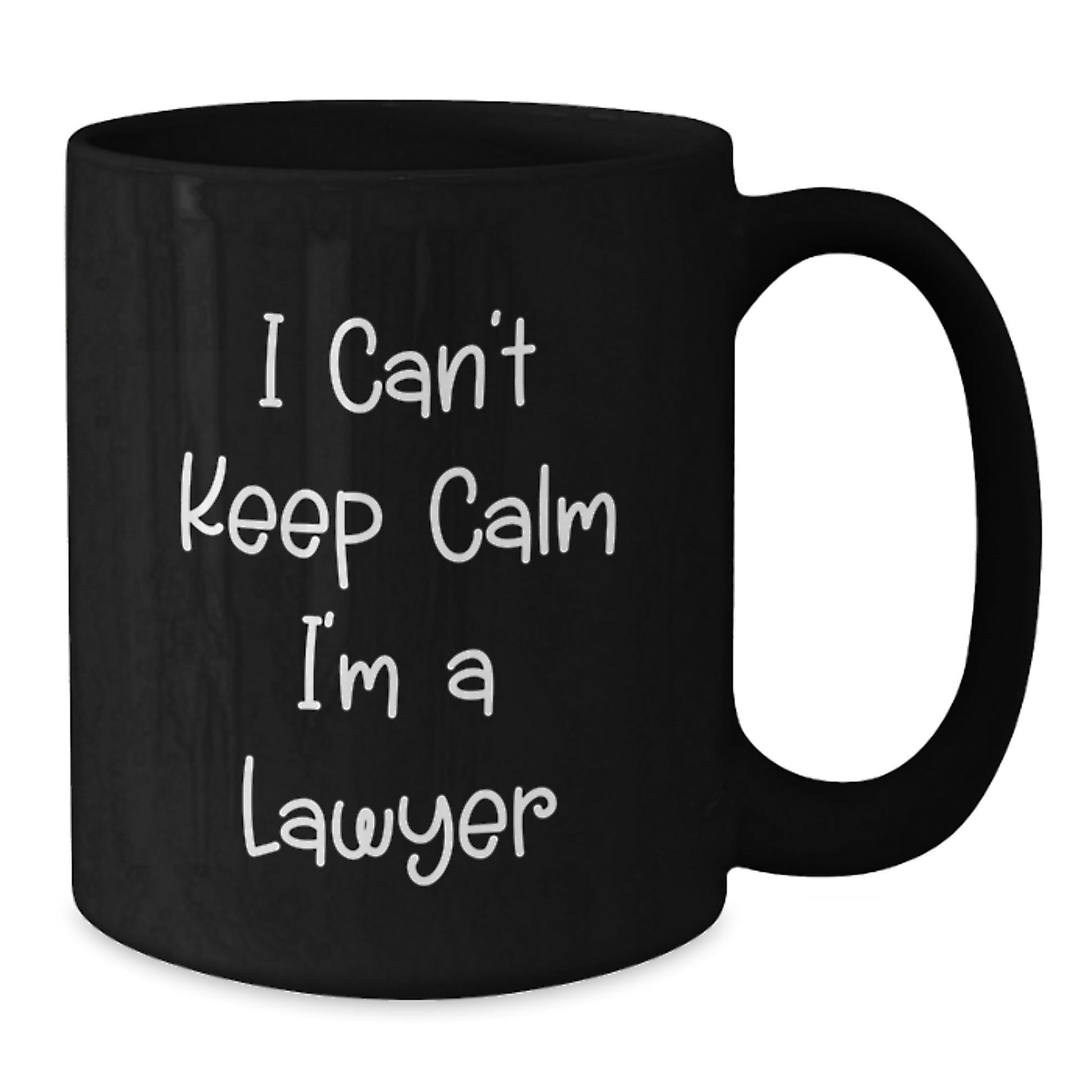 Funny Lawyer Gifts I Can't Keep Calm I'm A Lawyer Black Coffee Mug, Graduation Unique Gifts from Friends, Family, Coworkers to Men, Women - Victory Thru Vision