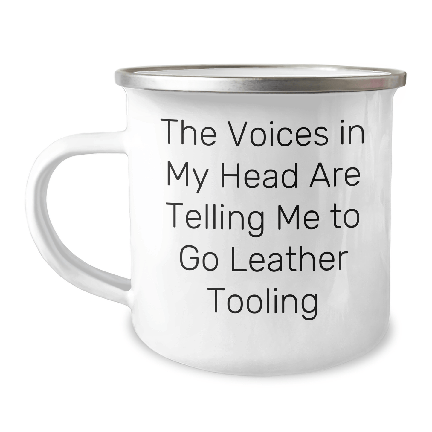 Funny Leather Tooling Gifts for Men from Coworkers - Camping Mug for Graduation - Victory Thru Vision