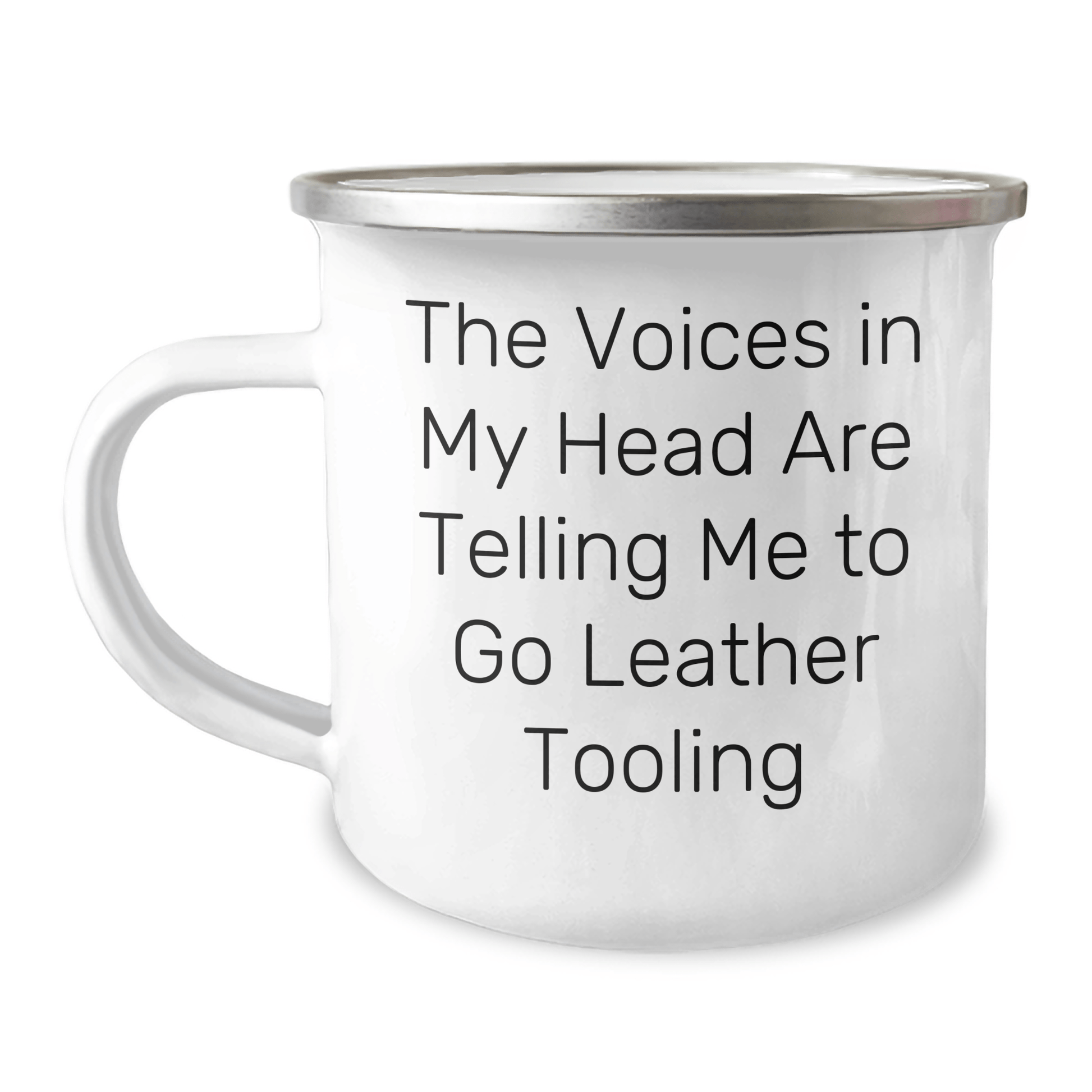 Funny Leather Tooling Gifts for Men from Coworkers - Camping Mug for Graduation - Victory Thru Vision