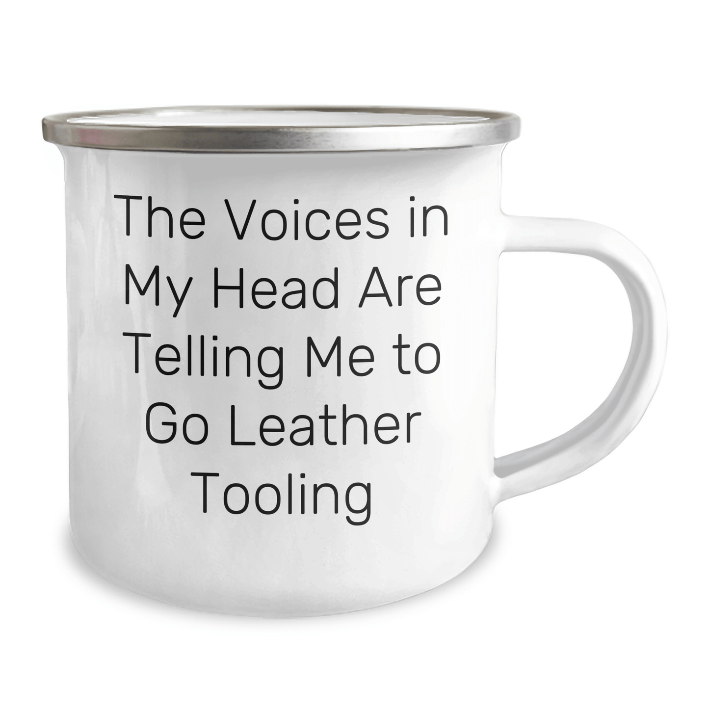 Funny Leather Tooling Gifts for Men from Coworkers - Camping Mug for Graduation - Victory Thru Vision