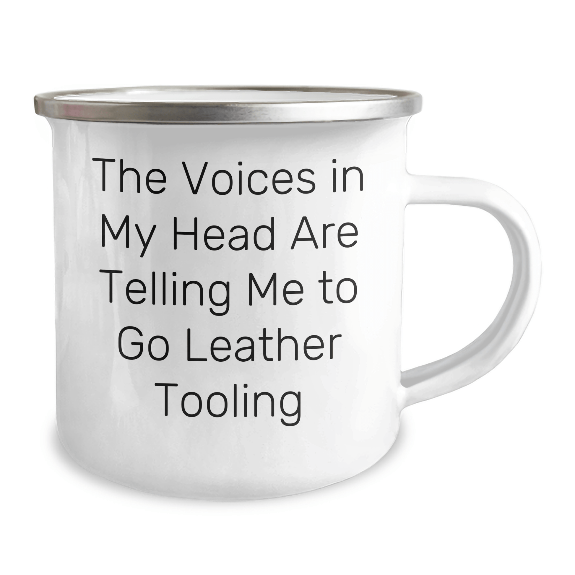 Funny Leather Tooling Gifts for Men from Coworkers - Camping Mug for Graduation - Victory Thru Vision