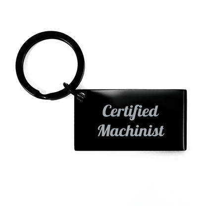 Funny Machinist Gifts from Family, Unique Keychain for Machinist Dad on Father's Day, 'A Machinist's Life for Me' Quote, Stainless Steel, Rust-Resistant - Victory Thru Vision 