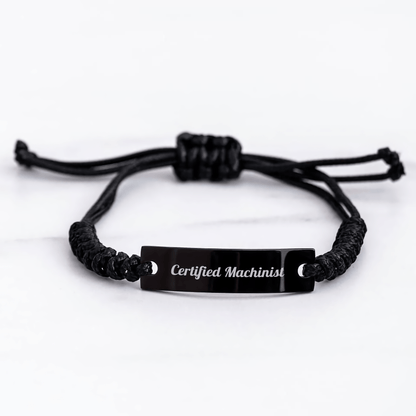Funny Machinist Rope Braces for Dad's Day Gifts from Men to Machinist Friends, Certified Machinist Quote - Victory Thru Vision 