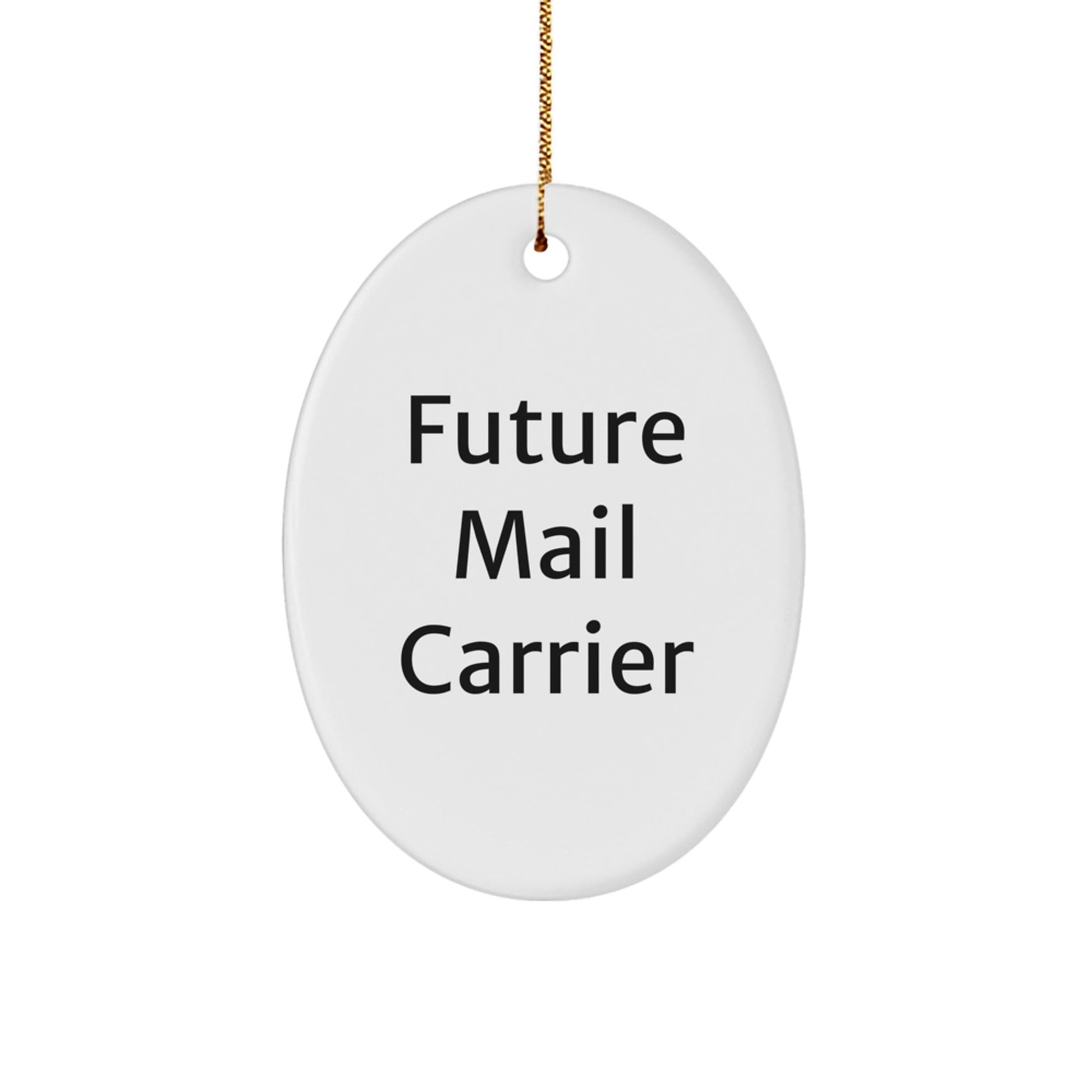 Funny Mail Carrier Gifts for Future Mail Carriers - Oval Ornament from Friends and Family - Victory Thru Vision
