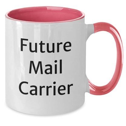 Funny Mail Carrier Gifts from Friends and Family - Gifts for Future Mail Carrier - Two Tone Coffee Mug - Graduation Unique Presents - Victory Thru Vision