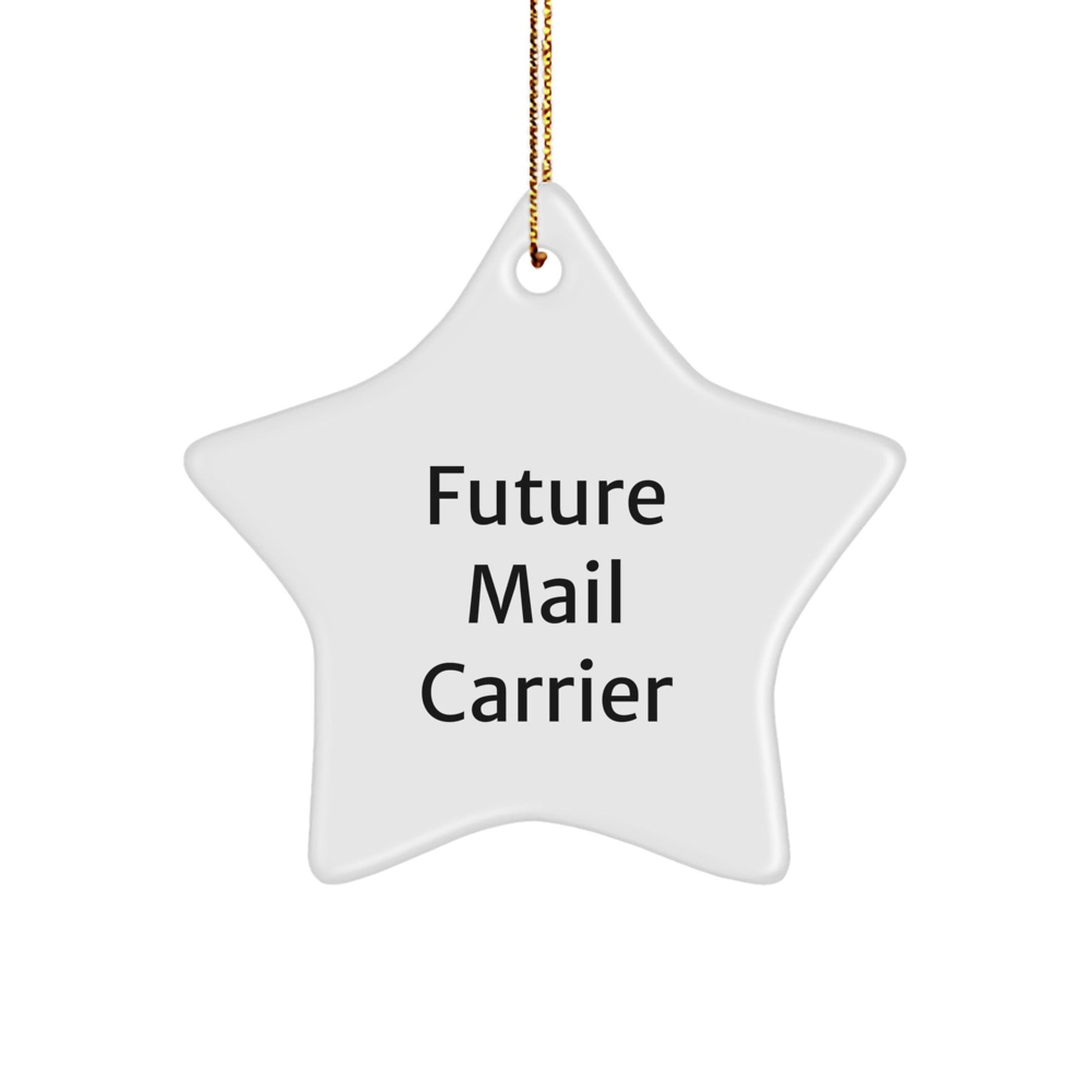 Funny Mail Carrier Gifts from Friends for Future Mail Carriers - Star Ornament, White, Christmas Unique Presents - Victory Thru Vision