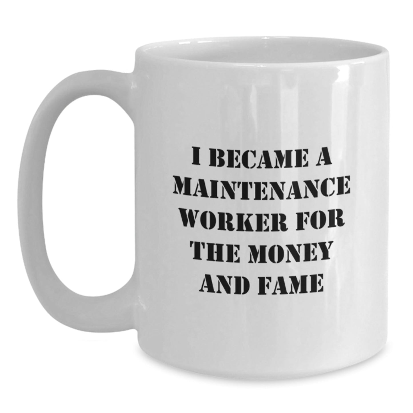 Funny Maintenance Worker Gifts for Him from Friends, White Coffee Mug for Graduation - Victory Thru Vision