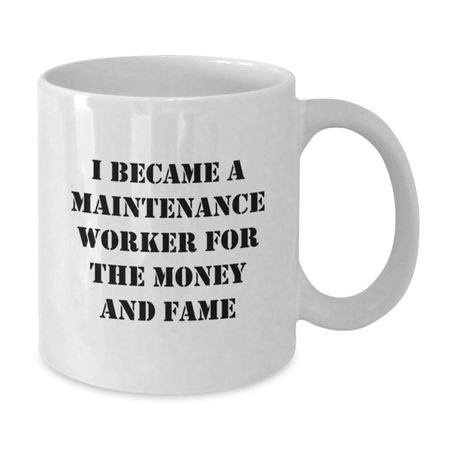 Funny Maintenance Worker Gifts for Him from Friends, White Coffee Mug for Graduation - Victory Thru Vision