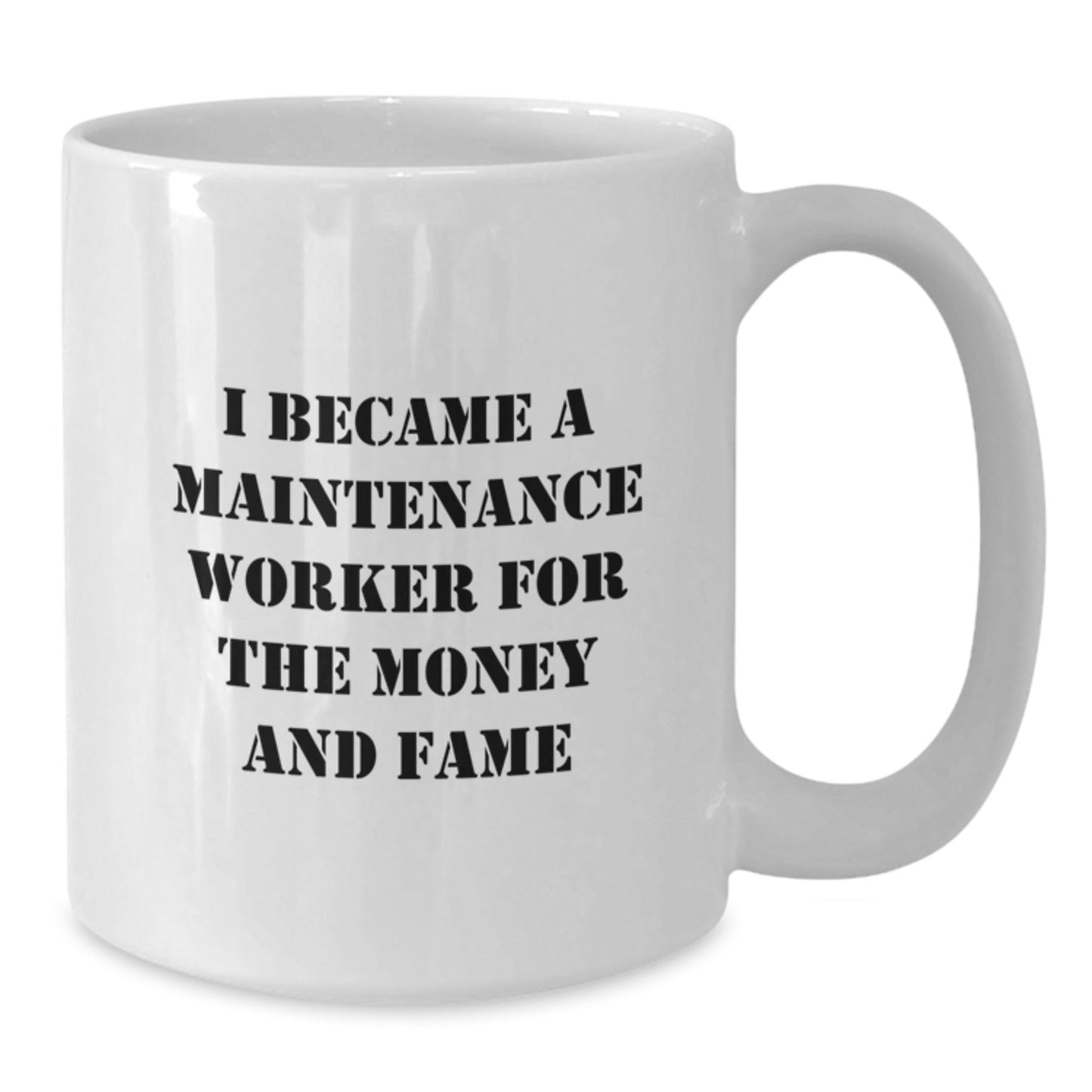 Funny Maintenance Worker Gifts for Him from Friends, White Coffee Mug for Graduation - Victory Thru Vision